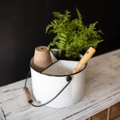 White Metal Caddy - Foreside Home & Garden 11 White Metal Caddy - Foreside Home & Garden -IRIS Storage Deals Store GUEST c33f2dd0 0097 468b 8cb8 0e07dee028a0