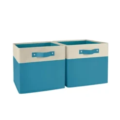 2pc Kids' 10.5" Two-Toned Folding Storage Bin Set - RiverRidge Home -IRIS Storage Deals Store GUEST c40a94f3 f12a 4807 9171 c1cb37f86683