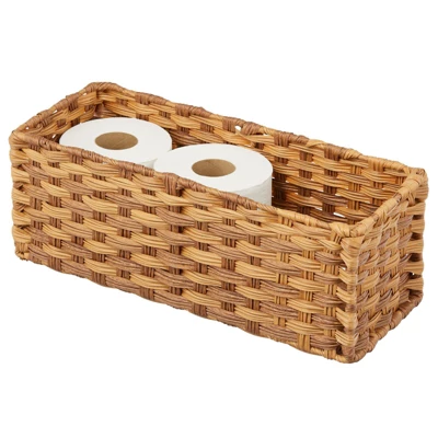 MDesign Woven Seagrass Toilet Tank Storage Basket For Bathroom 6 MDesign Woven Seagrass Toilet Tank Storage Basket For Bathroom - Image 6