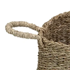 Northlight Set Of 3 Beige And Black Round Wicker Table And Floor Baskets -IRIS Storage Deals Store GUEST c4f77b2b 2463 4a55 a8f5 161d4fbe697a