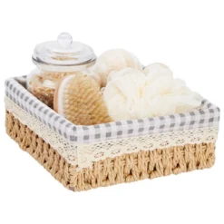 Farmlyn Creek Set Of 3 Rectangular Wicker Baskets For Organizing With Removable Fabric Liners, Rectangular Home Storage Bins For Pantry Items, 3 Sizes -IRIS Storage Deals Store GUEST c514bc22 ed34 4bbb 8bfc f6d42243a120