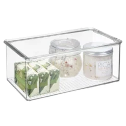 MDesign Stackable Bathroom Storage Bin Box With Lid -IRIS Storage Deals Store GUEST c5da4e55 16d2 4751 a74e 65276f151521