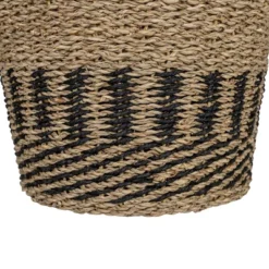 Black Basket Woven Seagrass & Rope By Foreside Home & Garden -IRIS Storage Deals Store GUEST c5e86f66 e207 470c 8fca ff8d339ece3b