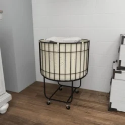 26 X 19 Contemporary Metal Storage Cart Off White - Olivia & May -IRIS Storage Deals Store GUEST c5febfb8 e2dc 4620 be14 acb7bbd53ce6