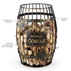 True Display Wine Kitchen, Barrel Cage Holder Collector Decorative Vino Cork Storage Box Container Gift, Set Of 1, Brown -IRIS Storage Deals Store GUEST c67325f8 f131 4dd3 ac1f 7c1a3576b676