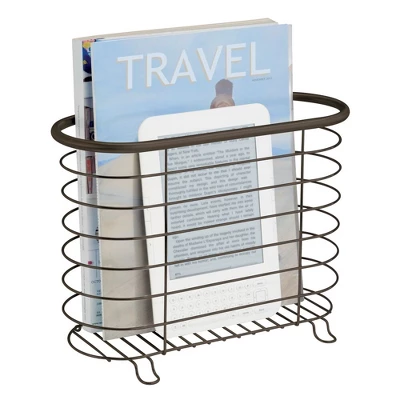 MDesign Metal Farmhouse Standing Bathroom Rack Magazine Holder 7 MDesign Metal Farmhouse Standing Bathroom Rack Magazine Holder - Image 7