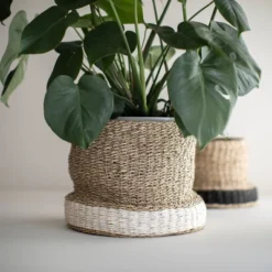 White Rope & Seagrass Basket - Foreside Home & Garden -IRIS Storage Deals Store GUEST c7c6cf00 e009 42d0 a6f6 56101279a8c7