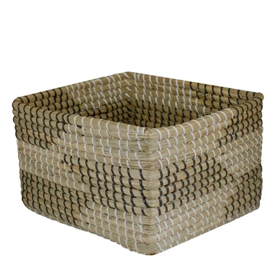Northlight 12.5'' Brown Woven Accent Christmas Seagrass Basket 2 Northlight 12.5'' Brown Woven Accent Christmas Seagrass Basket - Image 2