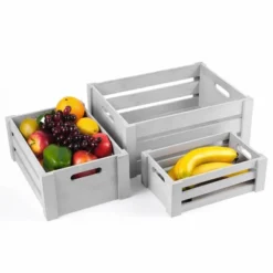 NEX 3pk Wooden Tray Set With Handle And Storage Crates Dark Gray 10 NEX 3pk Wooden Tray Set With Handle And Storage Crates Dark Gray -IRIS Storage Deals Store GUEST c91a1805 2761 4fe3 b6d7 2d27a15fb2d7