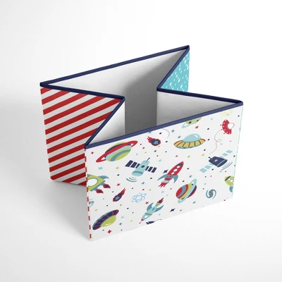Bacati - Space Multicolor Boys Cotton Storage Box Large 1 Bacati - Space Multicolor Boys Cotton Storage Box Large