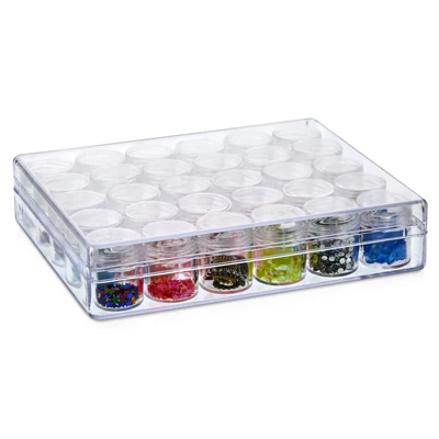 Bright Creations Clear Plastic Bead Storage Containers With 30 Jars For Diamond Painting, Arts And Crafts 2 Bright Creations Clear Plastic Bead Storage Containers With 30 Jars For Diamond Painting, Arts And Crafts - Image 2