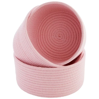 Farmlyn Creek 3-Pack Cotton Woven Baskets For Storage, Pink Rope Montessori Organizer Set For Storing Supplies ( 3 Sizes In Small, Medium And Large) 7 Farmlyn Creek 3-Pack Cotton Woven Baskets For Storage, Pink Rope Montessori Organizer Set For Storing Supplies ( 3 Sizes In Small, Medium And Large) - Image 7