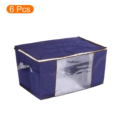 Unique Bargains Foldable Reinforced Handle Sturdy Zippers Closet Organizer Clothes Storage Bags 2 Unique Bargains Foldable Reinforced Handle Sturdy Zippers Closet Organizer Clothes Storage Bags - Image 2