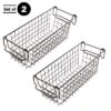 Set Of 2 Storage Bins - Basket Set For Toy, Kitchen, Bathroom, And Closet Storage - Small Shelf Organizers With Handles By Home-Complete (Brown)