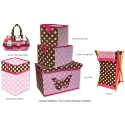 Bacati - Butterflies/Ladybugs Pink/Chocolate Storage Box Large 8 Bacati - Butterflies/Ladybugs Pink/Chocolate Storage Box Large -IRIS Storage Deals Store GUEST cca31463 d438 4e57 965b bbc25da84c59
