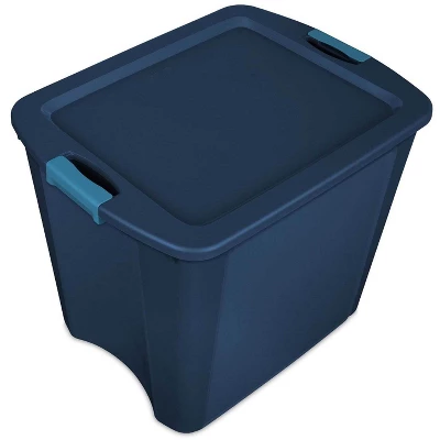 Sterilite 26 Gallon Latch And Carry Storage Tote, True Blue (4 Pack) | 14487404 1 Sterilite 26 Gallon Latch And Carry Storage Tote, True Blue (4 Pack) | 14487404
