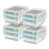 IRIS 4pk 50qt Plastic Storage Totes With Wing Lid