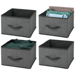 MDesign Soft Fabric Closet Storage Organizer Cube Bin, 4 Pack -IRIS Storage Deals Store GUEST ce7d8e3e ebf9 4e3d 803e 602590cfc560
