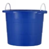 United Solutions 19 Gallon Large Durable Plastic Utility Tub With Strong Rope Handles For Indoor Or Outdoor Home Organization, Blue, 6 Pack