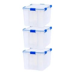IRIS USA WEATHERPRO Airtight Plastic Storage Bin With Lid And Seal And Secure Latching Buckles -IRIS Storage Deals Store GUEST ce8f7133 fa8d 491d ad02 12fcbf965098