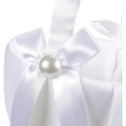 Juvale White Flower Girl Basket For Wedding Reception Rose Petals, Cute Satin Bowknot With Pearl Design (8.7 X 5.2 X 4.2 In) 9 Juvale White Flower Girl Basket For Wedding Reception Rose Petals, Cute Satin Bowknot With Pearl Design (8.7 X 5.2 X 4.2 In) -IRIS Storage Deals Store GUEST cfd42c81 2b7f 4889 b2e9 4658b5d47392