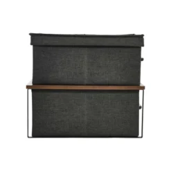 Household Essentials Stacking Storage Boxes With Laminate Top Walnut -IRIS Storage Deals Store GUEST d0064a11 aa26 4cb3 b995 07a85ec9a568