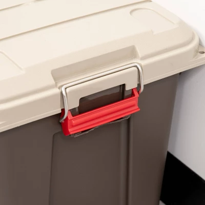 IRIS 82qt Store-It-All Container With Buckles Black/Red 3 IRIS 82qt Store-It-All Container With Buckles Black/Red - Image 3