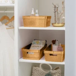 Simplify 3pk Small Glitter Totes Gold -IRIS Storage Deals Store GUEST d05330b0 939f 4311 8aeb a2f06e0bc1fd