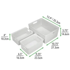 MDesign Plastic Home Storage Organizer Box, Set Of 3 -IRIS Storage Deals Store GUEST d1618a64 336c 4285 88d5 c6a71c668c8d