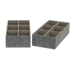 Household Essentials 3pc Drawer Organizer Set Graphite Linen -IRIS Storage Deals Store GUEST d241a246 7bd5 4e02 8362 7875b83bf621