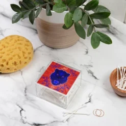 Caroline Okun Bengal Tiger Blue 4" X 4" Acrylic Box - Deny Designs -IRIS Storage Deals Store GUEST d4309ab1 513d 46f7 820f f5a77b8c2d2d