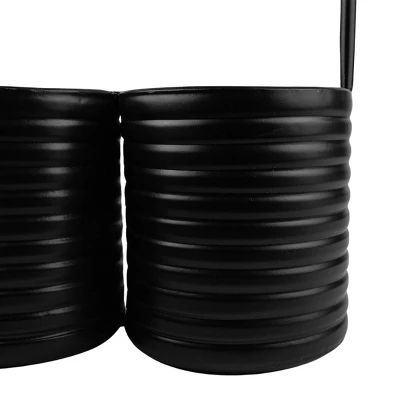 O-Handle Utensil Caddy Black Metal - Foreside Home & Garden 3 O-Handle Utensil Caddy Black Metal - Foreside Home & Garden - Image 3