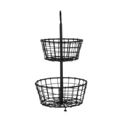 Metal Two Tier Decorative Storage Basket - Foreside Home & Garden -IRIS Storage Deals Store GUEST d4600118 e347 4de9 9357 14b721d20866