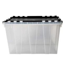 Greenmade 675374 Flip Top Large Capacity Clear Plastic Storage Container W/ Attached Interlocking Lid For Household Organization & Management, 2 Pack -IRIS Storage Deals Store GUEST d4b9873a 9527 41e8 a35a b60121bcb1a0