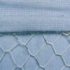 Design Imports Set Of 3 S Antique White Chicken Wire Washed Denim Liner Baskets