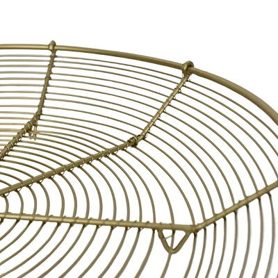 3-Tiered Basket Riser Brass Metal With Jute Tassel By Foreside Home & Garden 2 3-Tiered Basket Riser Brass Metal With Jute Tassel By Foreside Home & Garden - Image 2