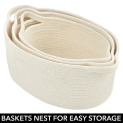 MDesign Casual Woven Cotton Rope Bathroom Basket With Handles, Set Of 3 14 MDesign Casual Woven Cotton Rope Bathroom Basket With Handles, Set Of 3 -IRIS Storage Deals Store GUEST d55c21da 6d4b 4940 adf9 b8e41cf4d471