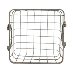 Patina Metal Basket - Foreside Home & Garden -IRIS Storage Deals Store GUEST d5a2bbef ac9b 4dbd 8d7e db97162c5ea1