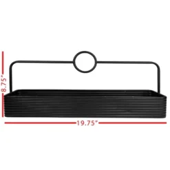 O-Handle Caddy Black Metal - Foreside Home & Garden -IRIS Storage Deals Store GUEST d60b4075 bd89 4c93 b0dd dcdf1577abe0