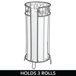 MDesign Decorative Metal Toilet Paper Storage Holder Stand, 3 Rolls -IRIS Storage Deals Store GUEST d62f69f0 5126 41d2 9779 a867dc33254f