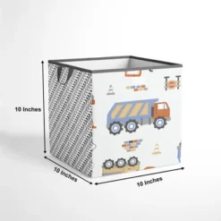 Bacati - Construction Multicolor Boys Cotton Storage Box Small -IRIS Storage Deals Store GUEST d67c8a14 e0a2 48aa bc1a d1f8d2ed933f