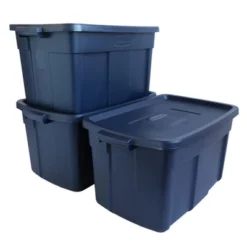 Rubbermaid Roughneck Tote 31 Gallon Stackable Storage Container W/ Stay Tight Lid & Easy Carry Handles, 3 Pack -IRIS Storage Deals Store GUEST d6f66251 87bd 4f68 84b6 bfbb70ca9c2d