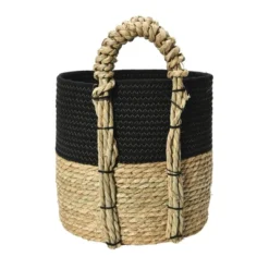 Household Essentials Terra Braid Grass Basket Black/Natural 7 Household Essentials Terra Braid Grass Basket Black/Natural -IRIS Storage Deals Store GUEST d7142dec 84e8 4fe8 85c9 c07ad62e47bc