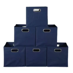 Niche Cubo 6pk Foldable Fabric Storage Bin With Label Holder Blue -IRIS Storage Deals Store GUEST d756c951 5996 467e b9c9 4e1deaca5969