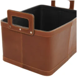 Set Of 2 Large Leather Storage Baskets Brown - Olivia & May -IRIS Storage Deals Store GUEST d835f473 6ff8 4023 bf5e 9284e8a6c221