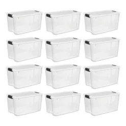 Sterilite 70 Quart Clear Plastic Stackable Storage Container Bin Box Tote With White Latching Lid Organizing Solution For Home & Classroom 18 Sterilite 70 Quart Clear Plastic Stackable Storage Container Bin Box Tote With White Latching Lid Organizing Solution For Home & Classroom -IRIS Storage Deals Store GUEST d88956ef 2320 4ddd 83bf de264f8977d3