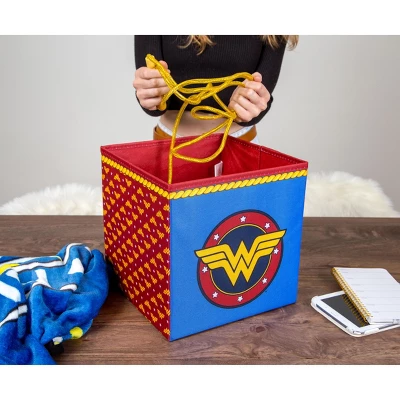 Ukonic DC Comics Wonder Woman Logo Storage Bin Cube Organizer | 11 Inches 5 Ukonic DC Comics Wonder Woman Logo Storage Bin Cube Organizer | 11 Inches - Image 5