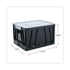UNIVERSAL Collapsible Crate 17 1/4 X 14 1/4 X 10 1/2 Black/Gray 2/Pack 40010