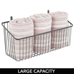 MDesign Metal Wall Mount Hanging Basket For Home Storage, 2 Pack -IRIS Storage Deals Store GUEST d96e95a5 e7b9 42bf b38c 017b554b660e