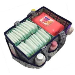 Bacati - Noah Mint/Navy Storage Caddy -IRIS Storage Deals Store GUEST d98a8194 8669 4e48 8957 c3e30726c0a4